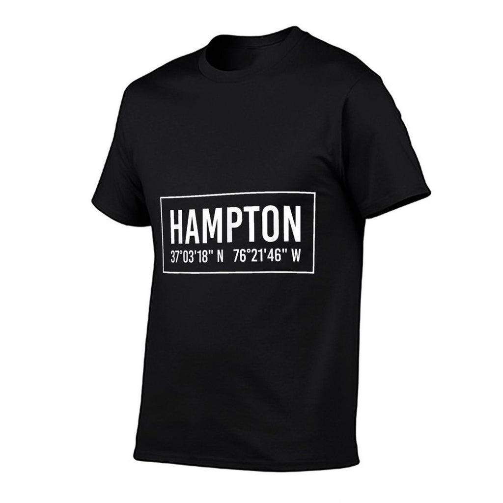 HAMPTON VA VIRGINIA Funny City Coordinates Home Roots Gift  Heathered Texture T-Shirt