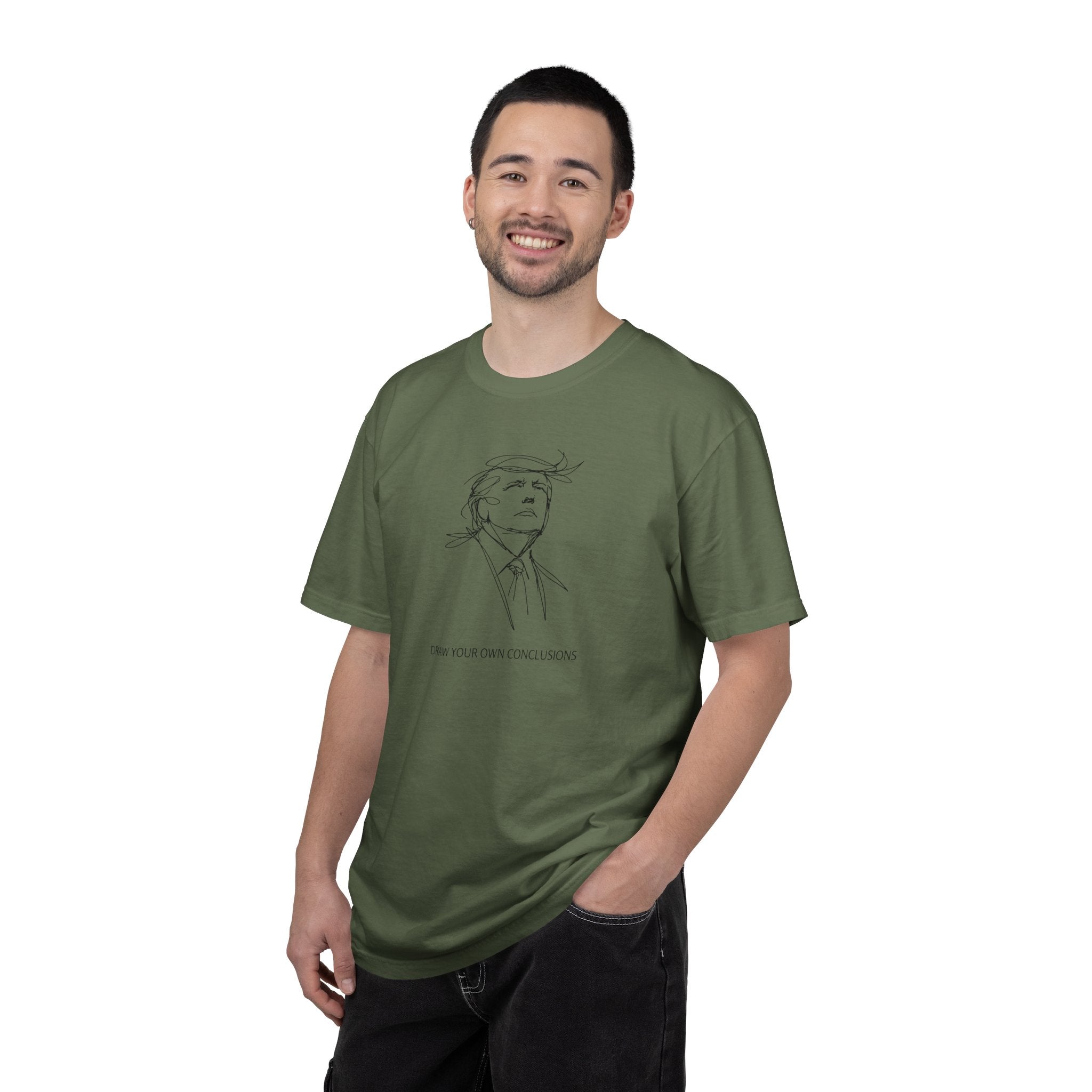 Draw Your Own Conclusions Unisex Graphic Tee – Minimal Line Art Statement Shirt