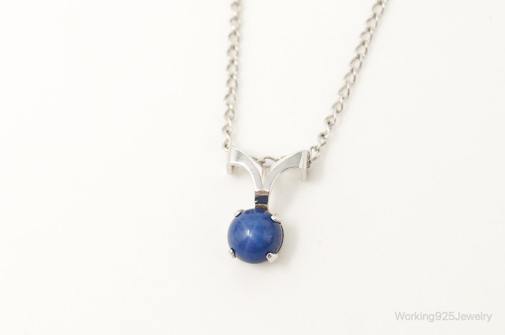 Vintage Star Sapphire Sterling Silver Necklace
