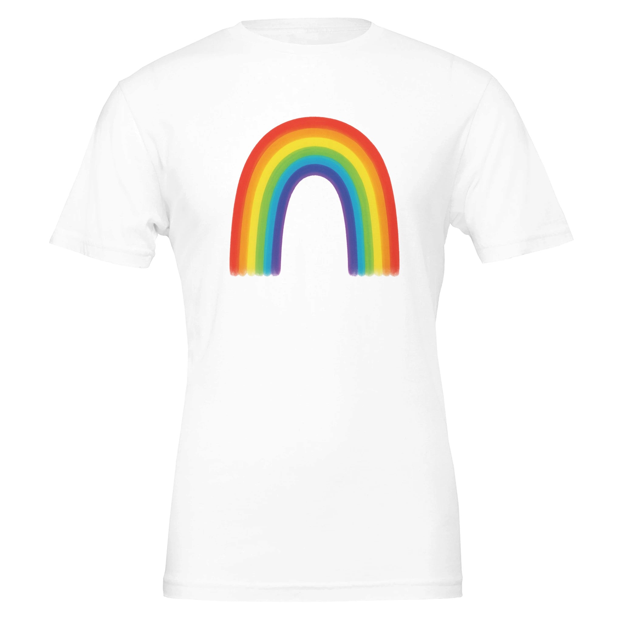 Classic Watercolor Rainbow Premium Crewneck T-shirt