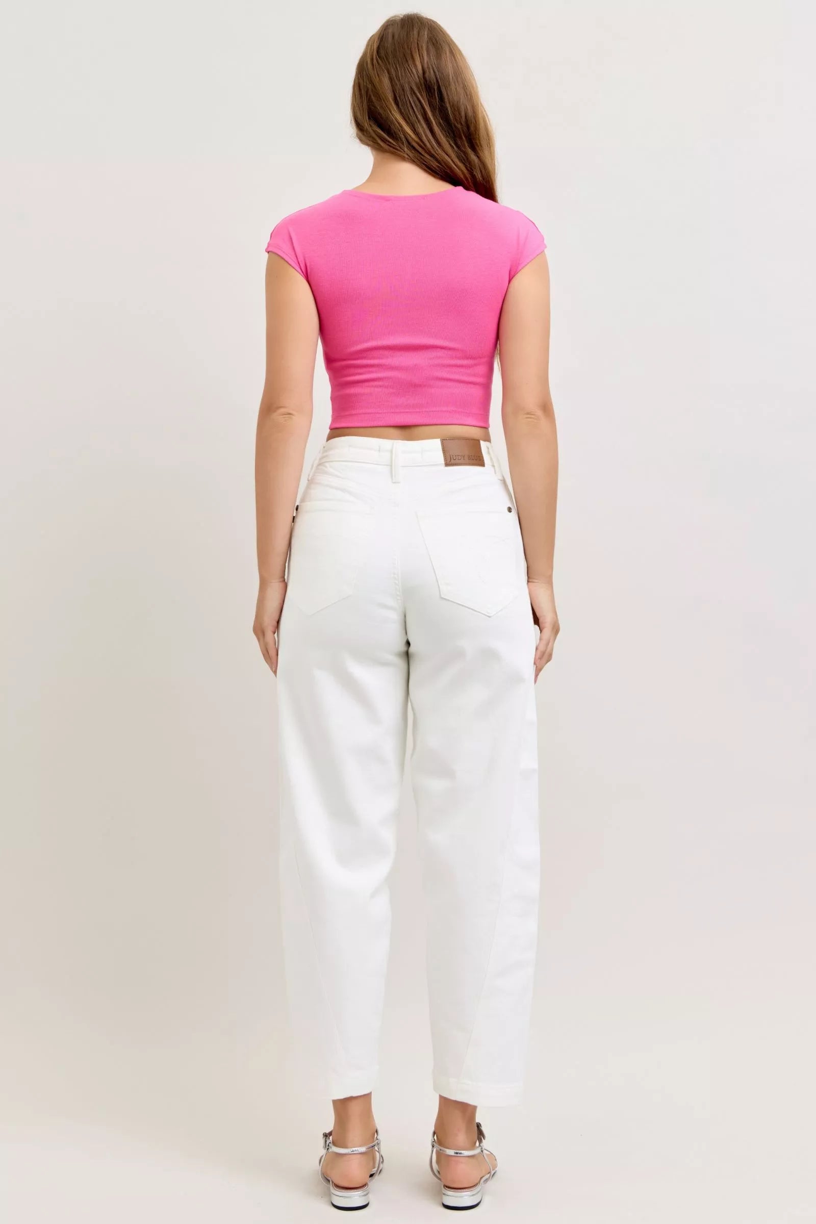 Judy Blue High-Waisted Rigid Magic Panel Barrel Jeans For Women - Flattering Fit, Comfortable Denim