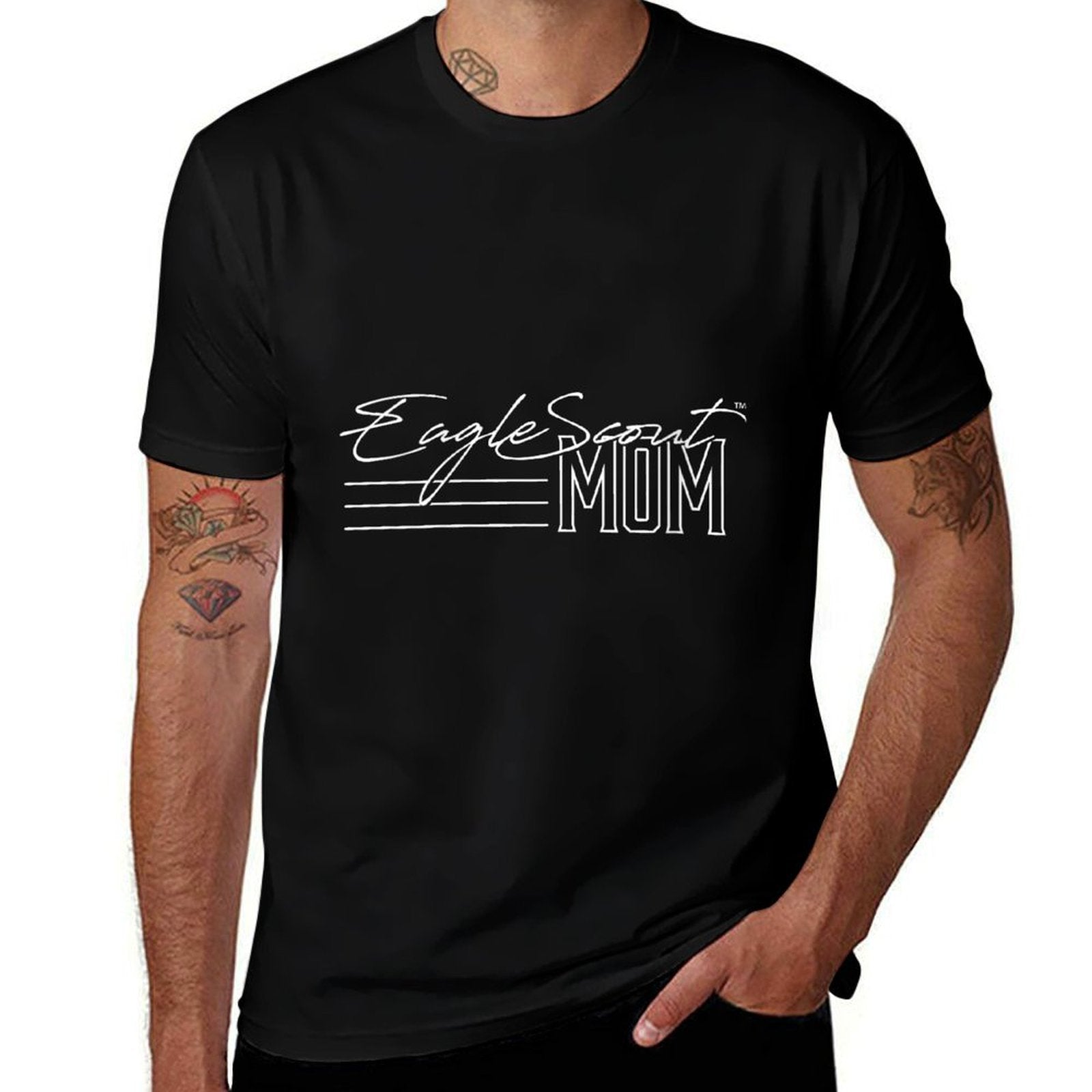 Womens Eagle Scout Mom  Heathered Texture T-Shirt