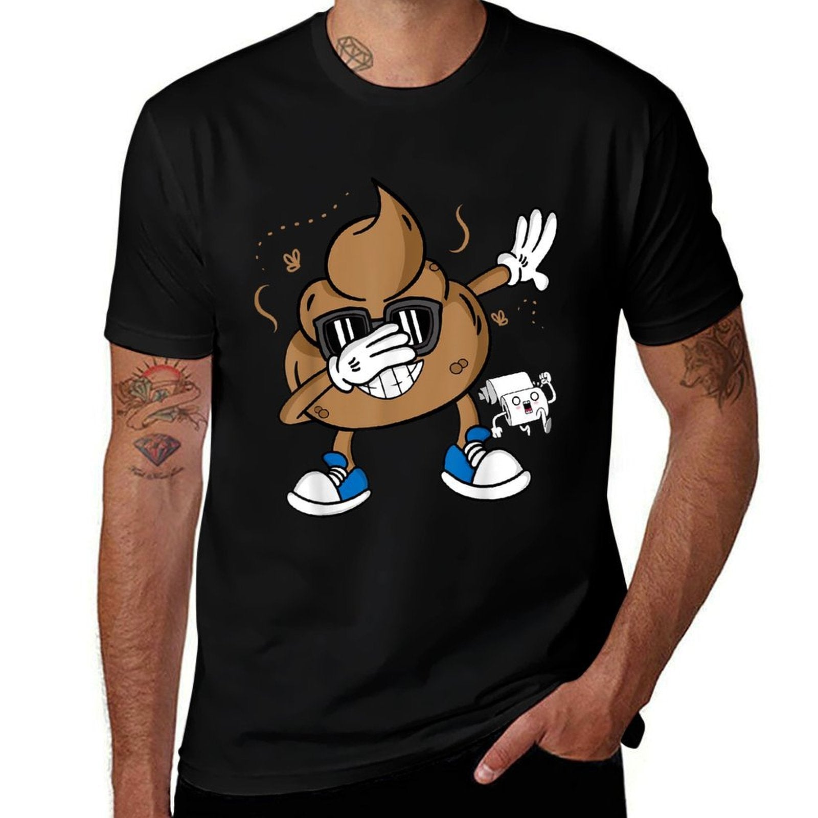 Cute Dabbing Poop - Funny Emoticon I Pooped Today Gift  Odor-resistant T-Shirt