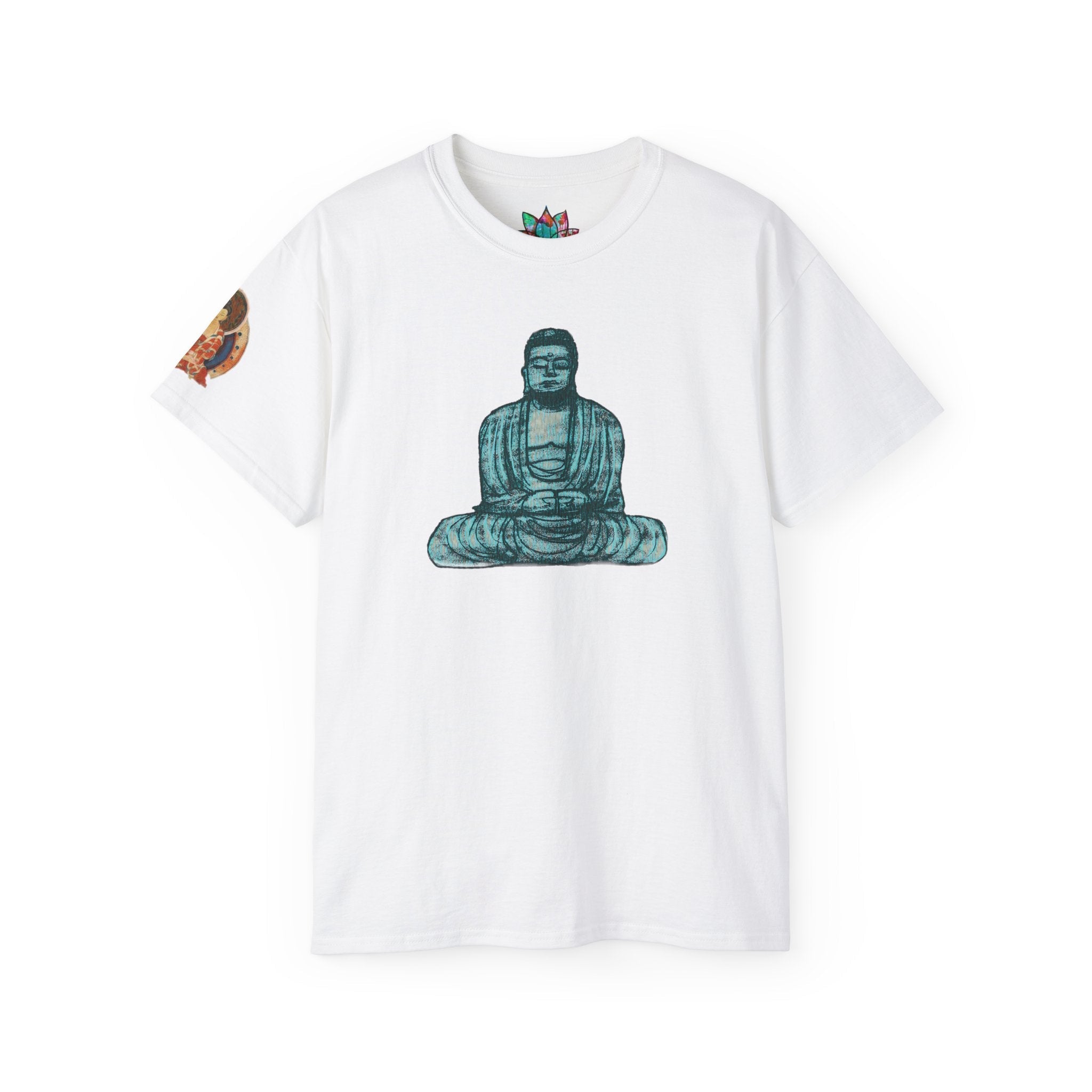 Fine Art Buddha Chalk Drawing Print Unisex Ultra Cotton Tee