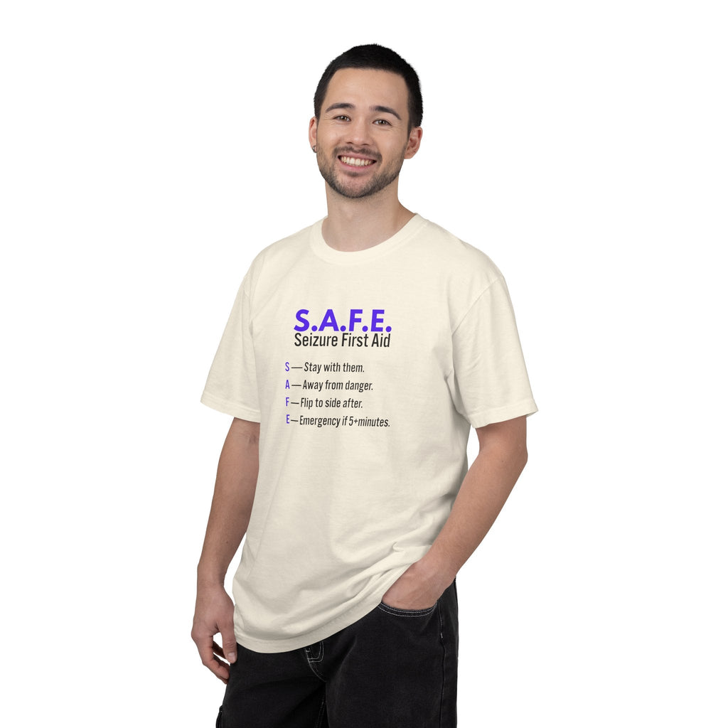 S.A.F.E. Seizure First Aid T-Shirt – Epilepsy Awareness Education Tee