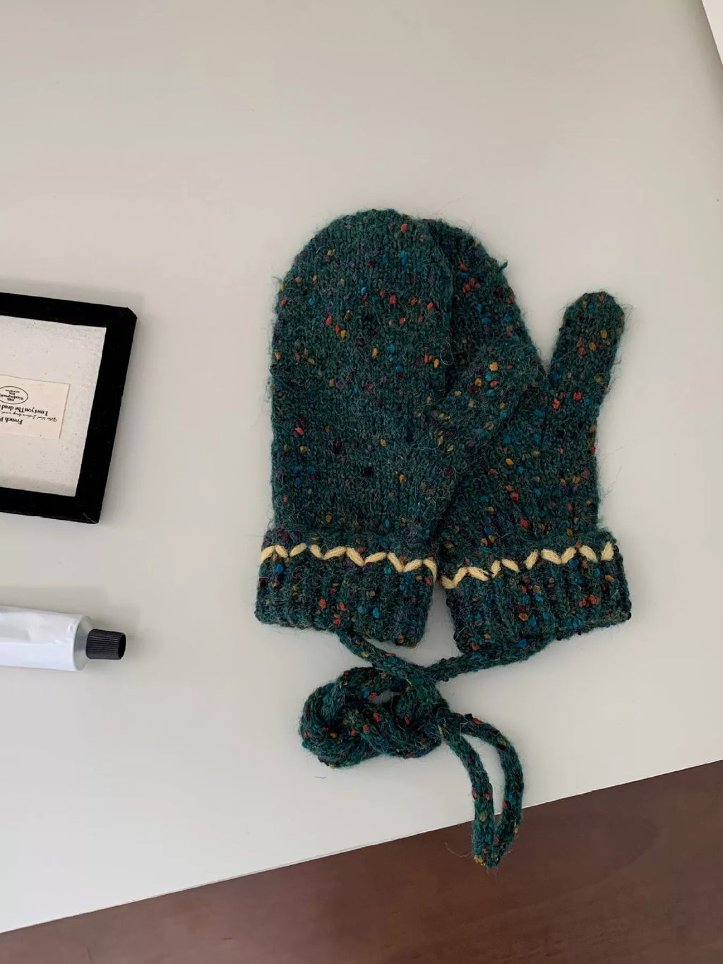 Wool Knitted Mitten Gloves - Cozy Winter Warmth