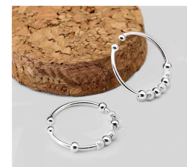 Sterling Silver Adjustable Fidget Ring