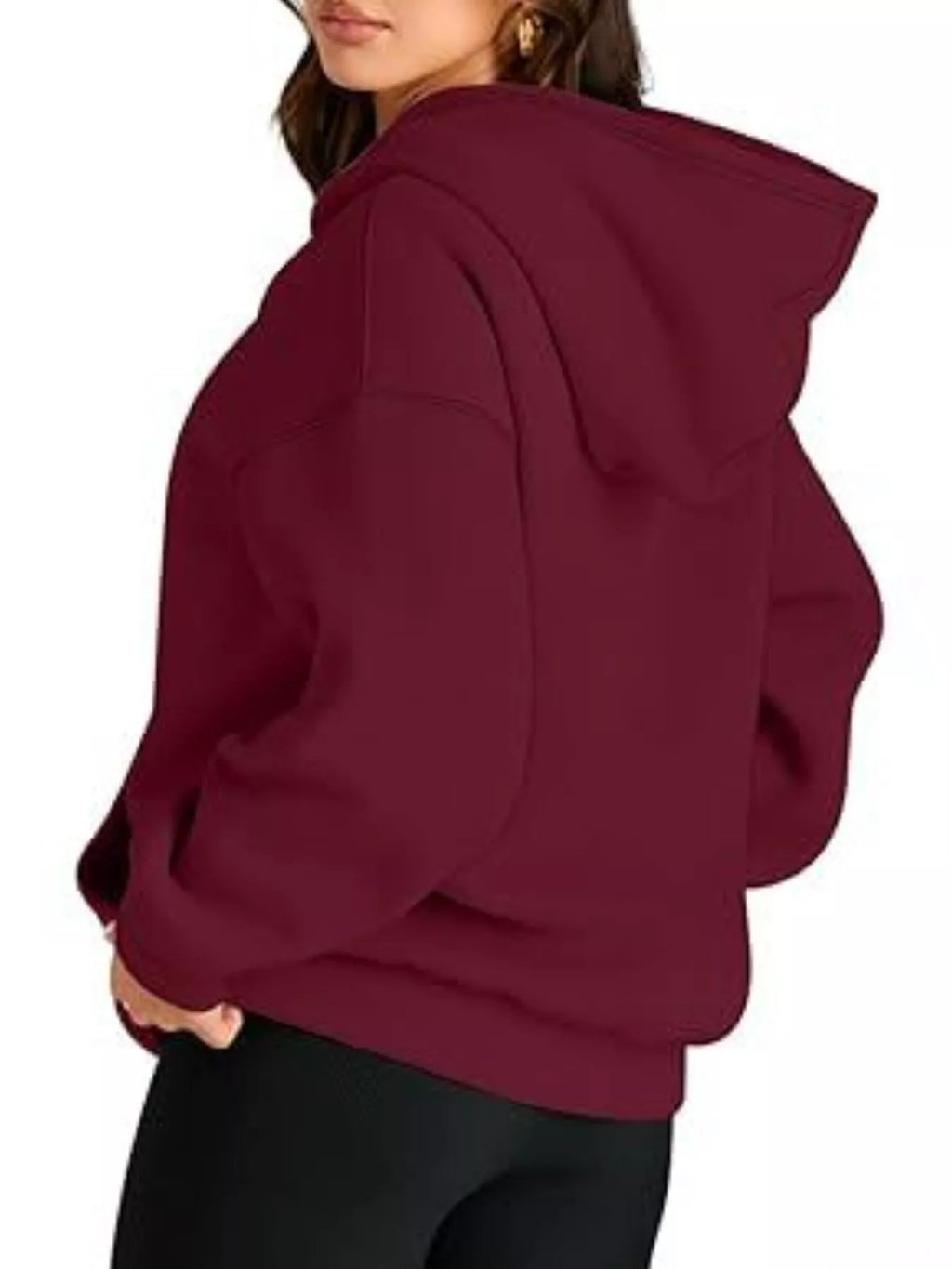 Women's Kangaroo Pocket Long Sleeve Hoodie Comfortable Pullover