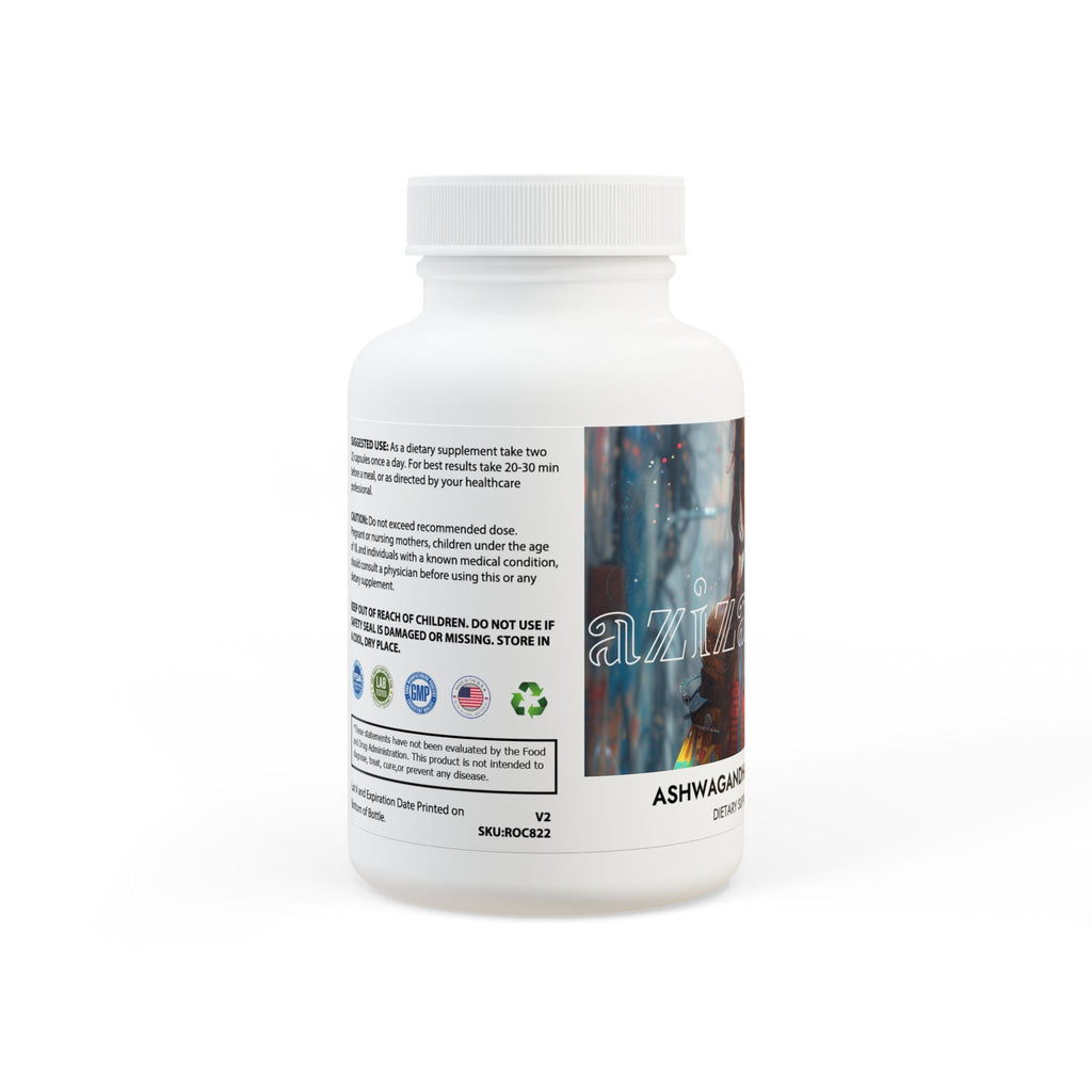 Ashwagandha and Black Pepper Supplement (60 capsules) by Aziza & Fae