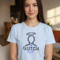 Glitch Halo Women’s Epilepsy Awareness T-Shirt – Purple Ribbon Awareness Tee