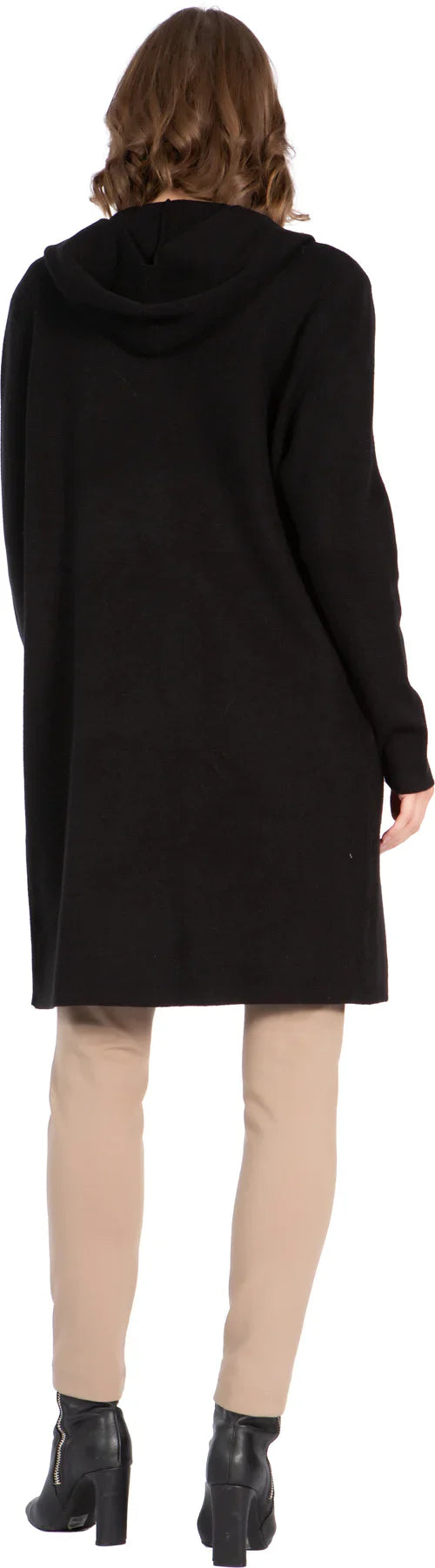 Cardigan Sweater with Hooded Collar