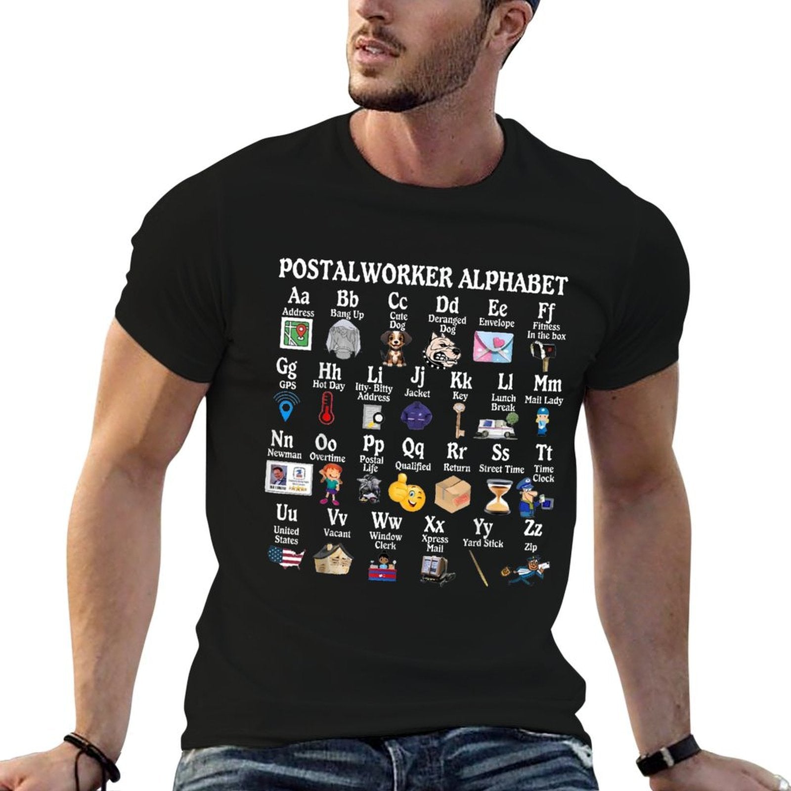 Mailed It Postal Worker Gifts Funny Alphabet Post Office Delivery Mailman  Eco-friendly Material T-Shirt