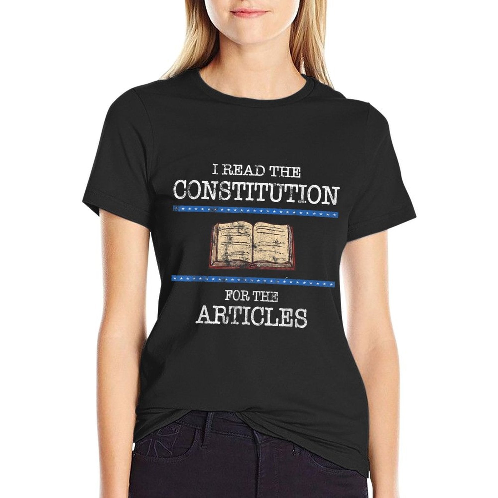 History Teachers Read The Constitution Distressed Funny  Wrinkle-resistant T-Shirt
