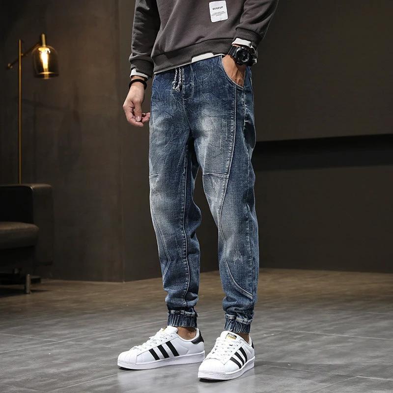 Men's Denim Stretch Plus Size Jeans Slim Casual