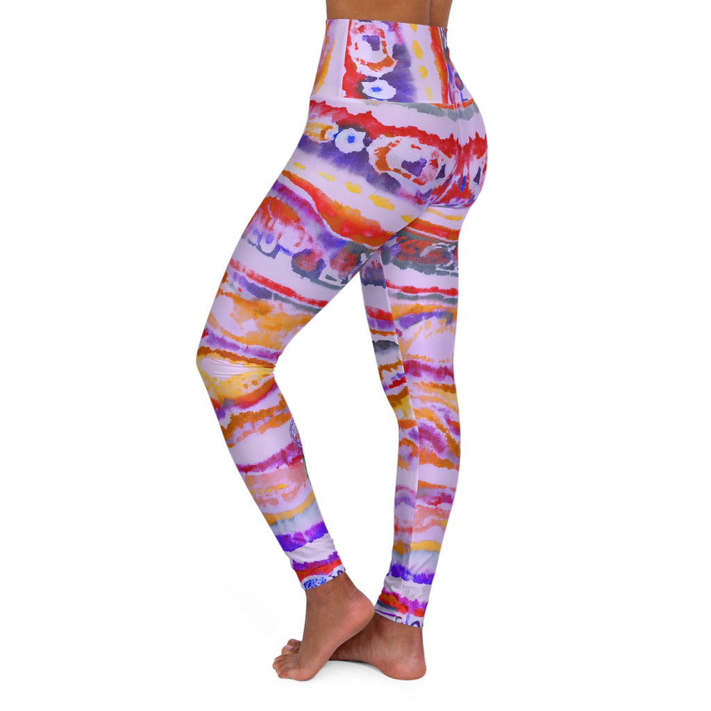 Aborigine Stripes and Stars High Waisted Leggings