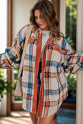 Plus Size Plaid Boyfriend Jacket