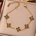 Small Flowers Inlaid Zircon Bracelet For Women