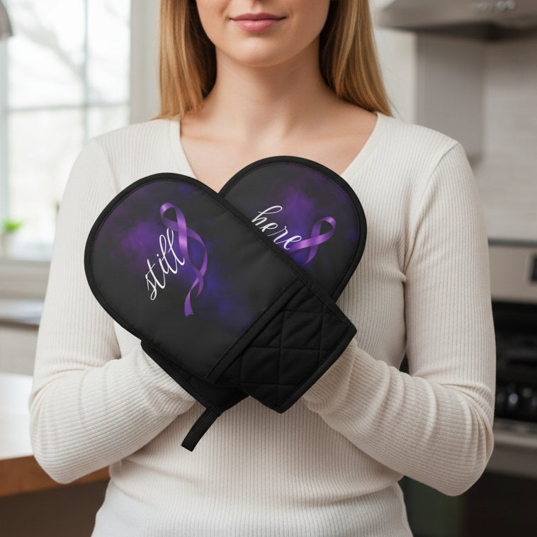 Still Here Double Oven Mitt | Epilepsy Awareness Kitchen Mitt