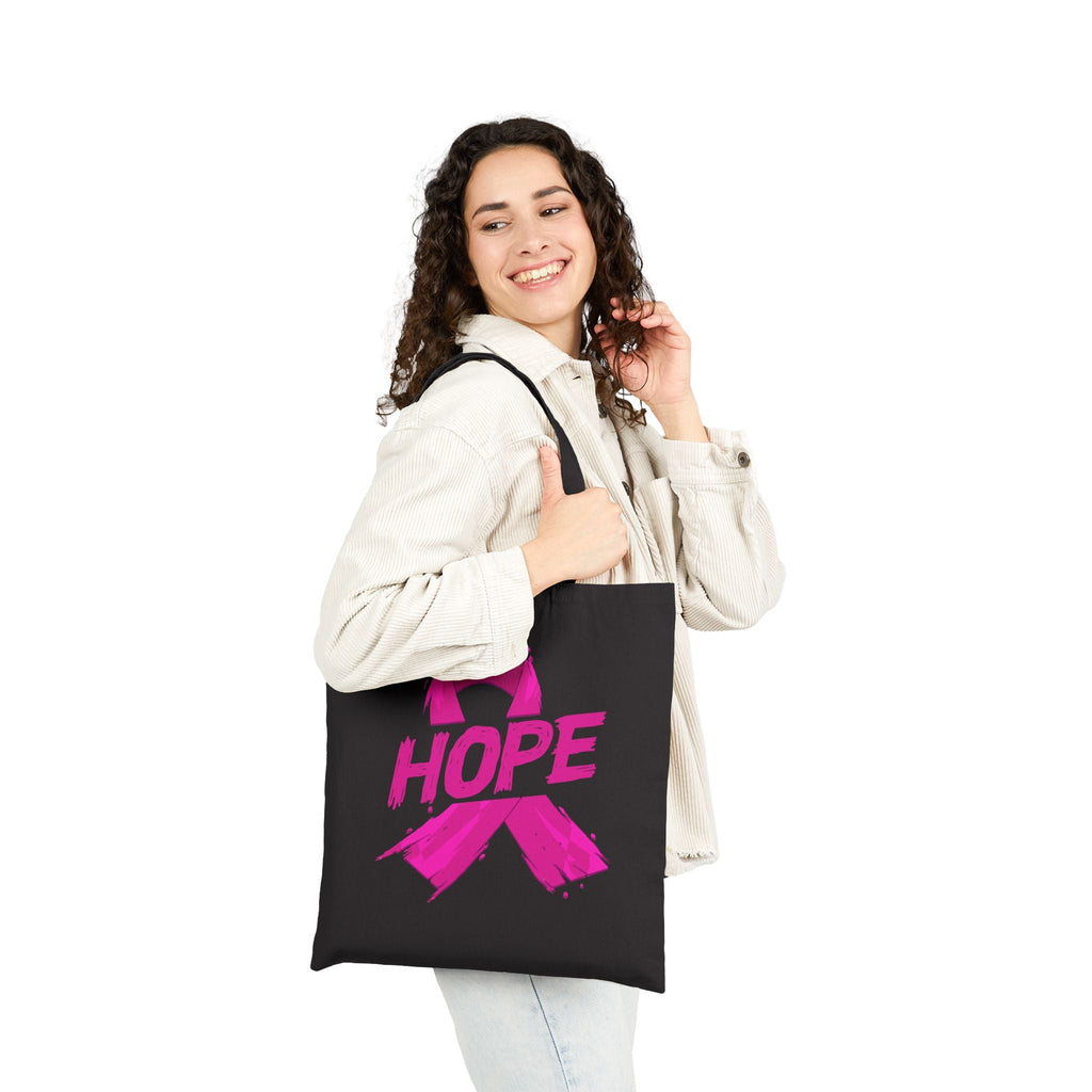 Breast Cancer Awareness Tote Bag | Eco-Friendly Cotton Bag for Hope, Support Gift, Grocery Shopping, Reusable Bag, Awareness Month