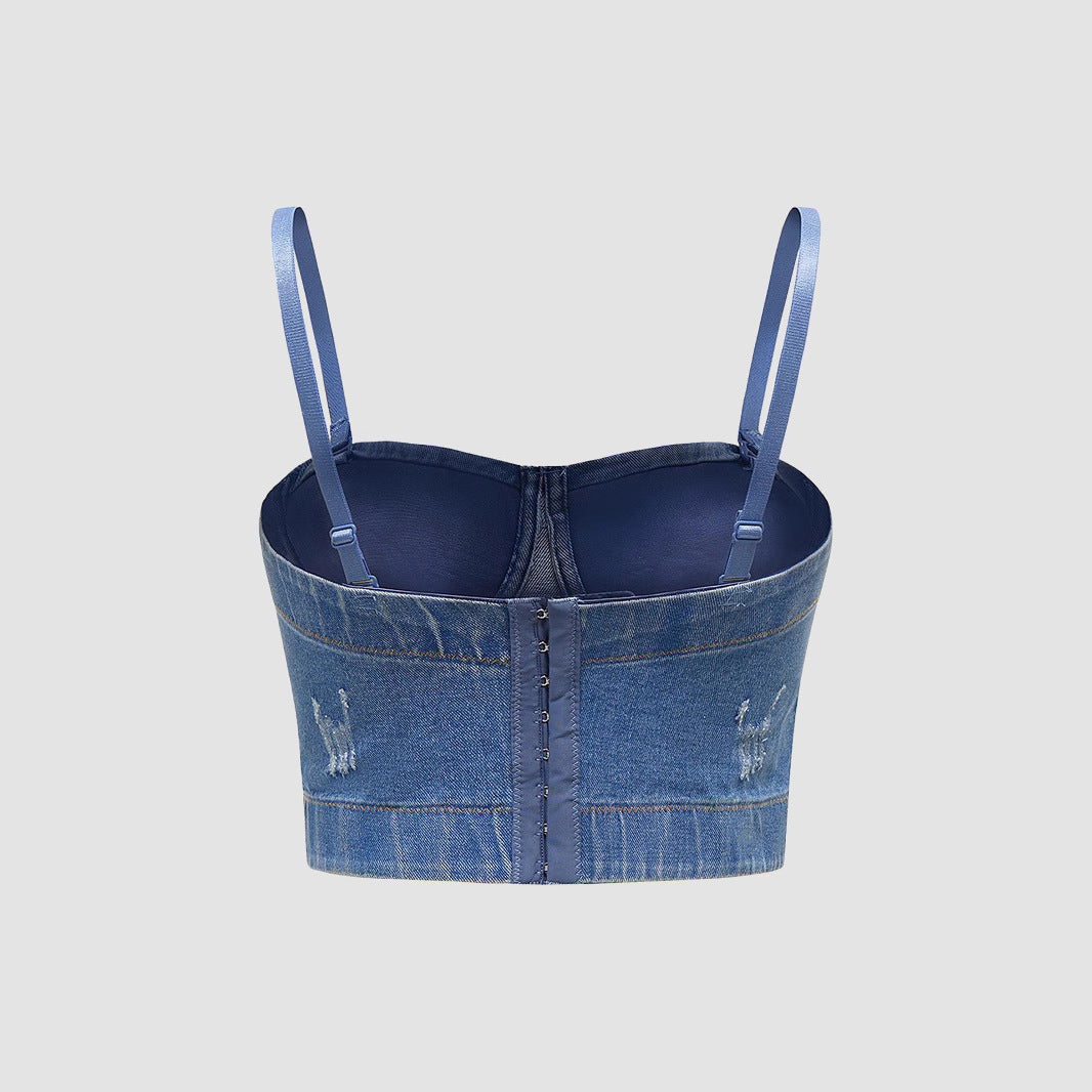 Women's Fitted Sexy Backless Inner Wear Bralette Outerwear