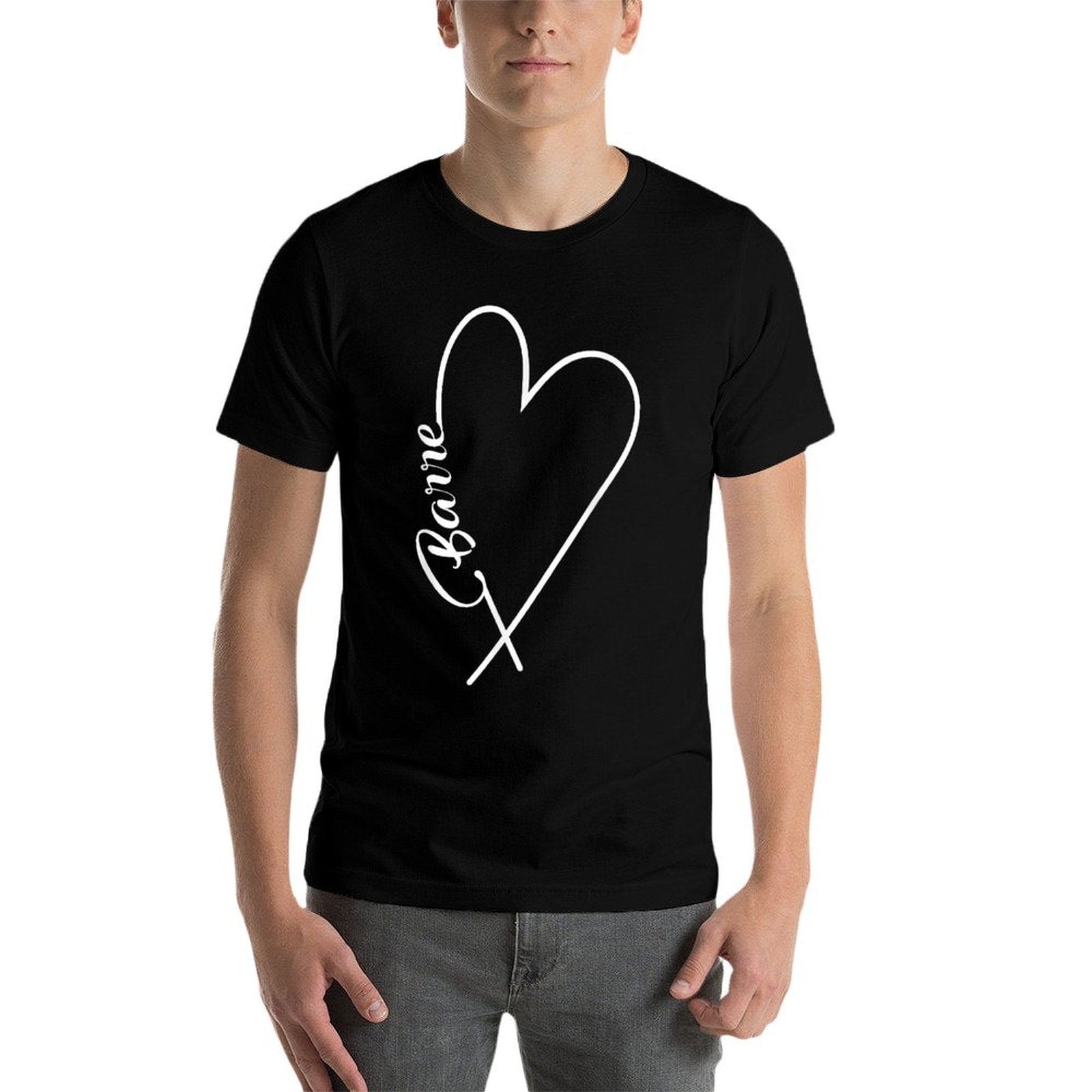 Barre Shirts - I Heart Barre - Workout Lovers Tee  Stretchy T-Shirt
