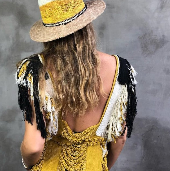 Handmade Frayed Maxi Beach Dress ANNA BARBAS Swim Cover Up, more colors