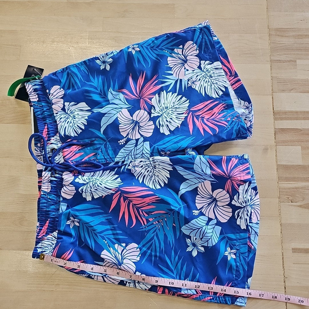Club Room Men's Hibiscus Floral Print 7" Swim Trunks
