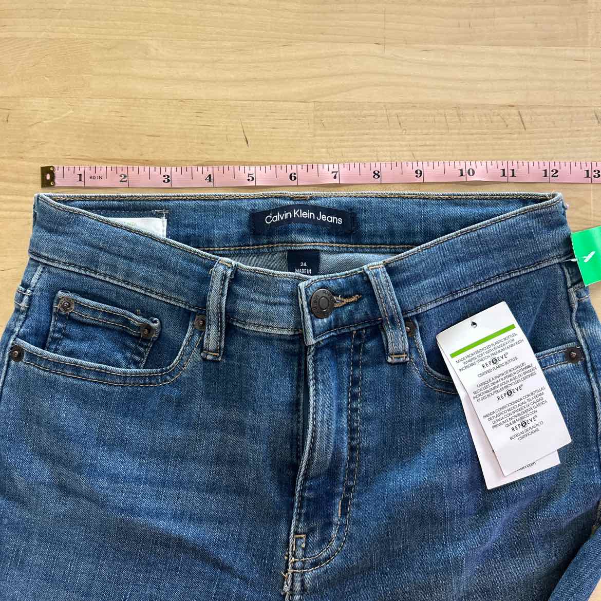 Calvin Klein Size 24 Blue Denim New Jeans