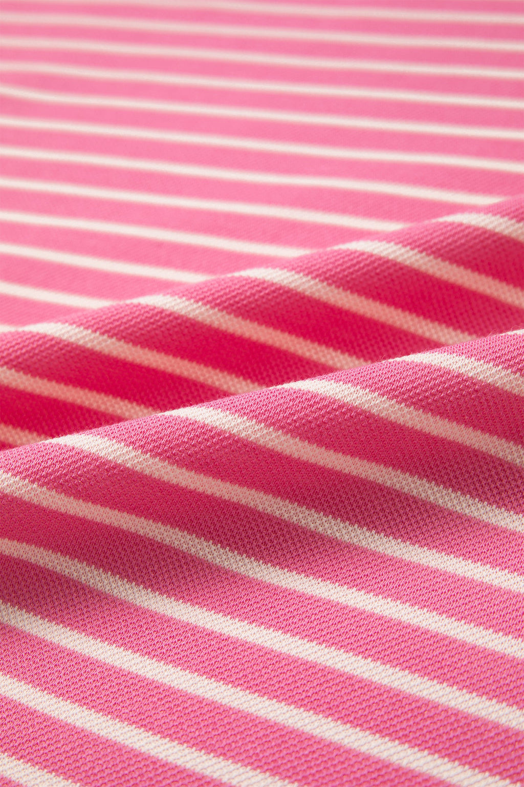 Pink Stripe Color Block Trim Notched Neck Sleeveless Shift Mini Dress