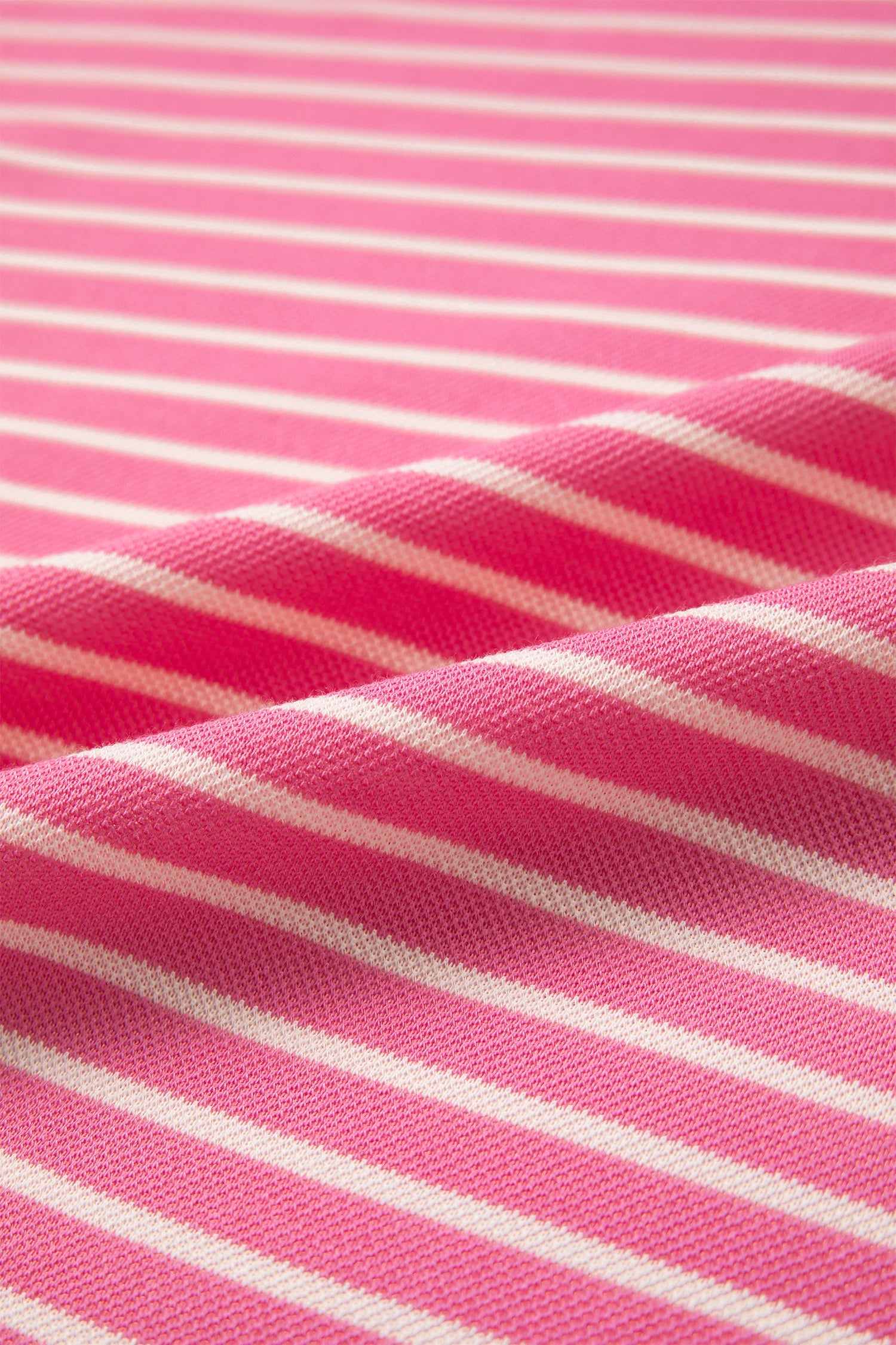 Pink Stripe Color Block Trim Notched Neck Sleeveless Shift Mini Dress