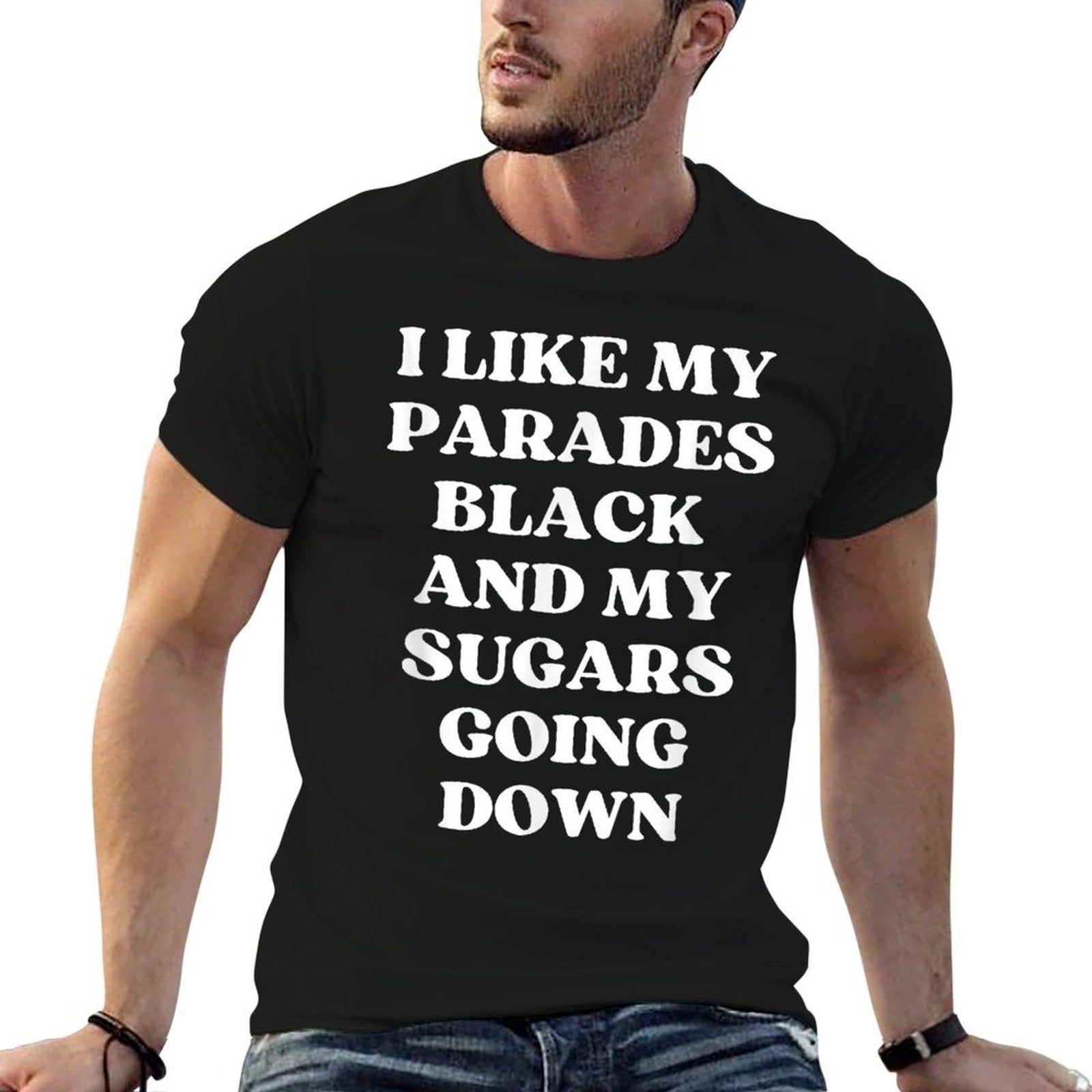 I Like My Parades Black  My Sugars Going Down Funny Emo  Classic T-Shirt