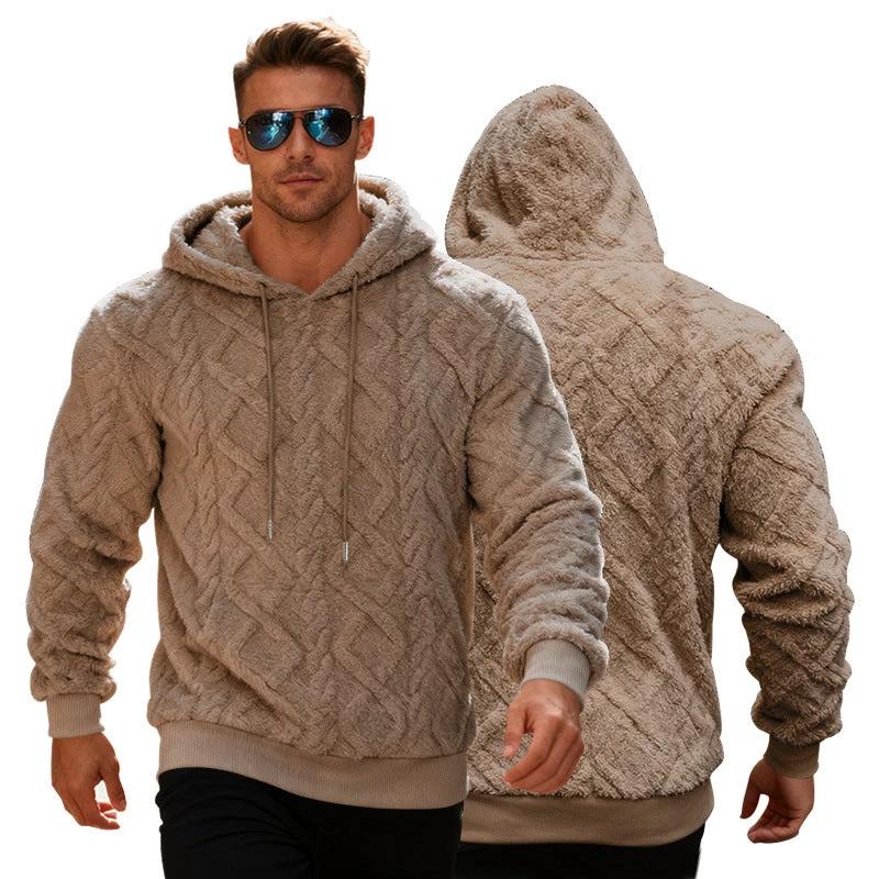 Men's Casual Heavy Double-sided Loose Pullover Hoodie