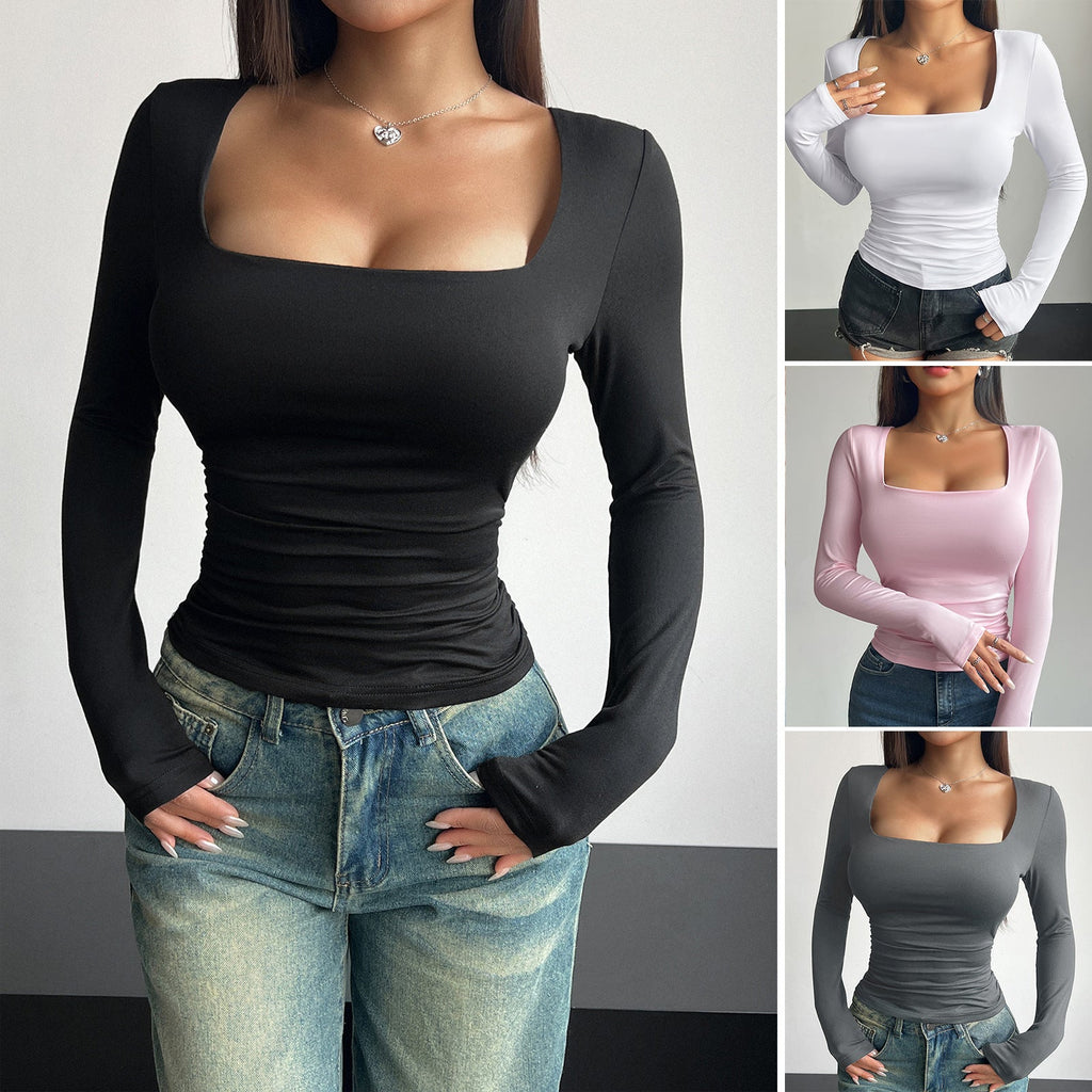 Pullover Tight Casual Fashion Tops Women See size chart under “more details”
