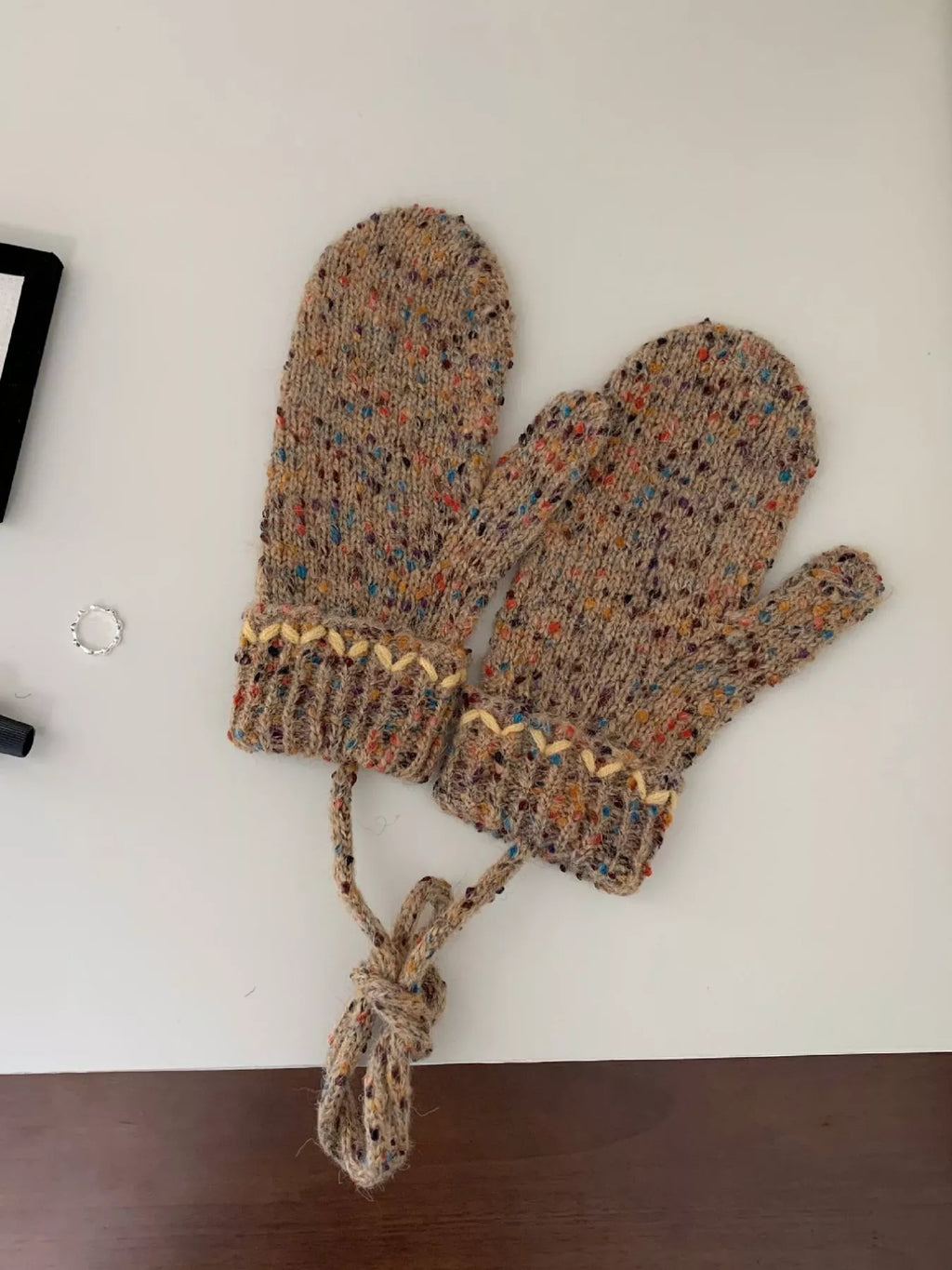 Wool Knitted Mitten Gloves - Cozy Winter Warmth