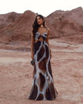 Tie-dye Spaghetti Straps Sleeveless Elegant Dress