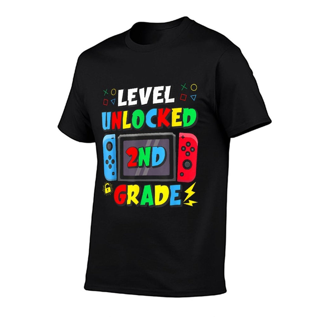 First Day Of 2nd Grade Level Unlocked Game Back To School  Summer-ready Fabric T-Shirt