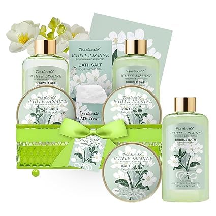 PEARLWORLD Bath Set with Ocean Scented Spa Gifts for Men, Christmas Birthday Self Skin Care Set for Men, Spa Gift Baskets for Him, 12Pcs Men's Spa Kit Gifts for Bath Spa