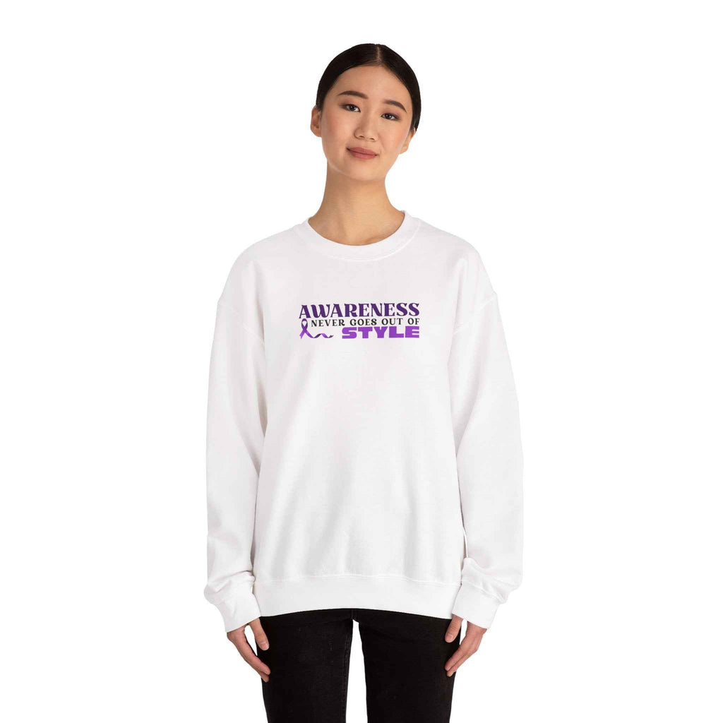 “Awareness Never Goes Out of Style” Embroidered Sweatshirt