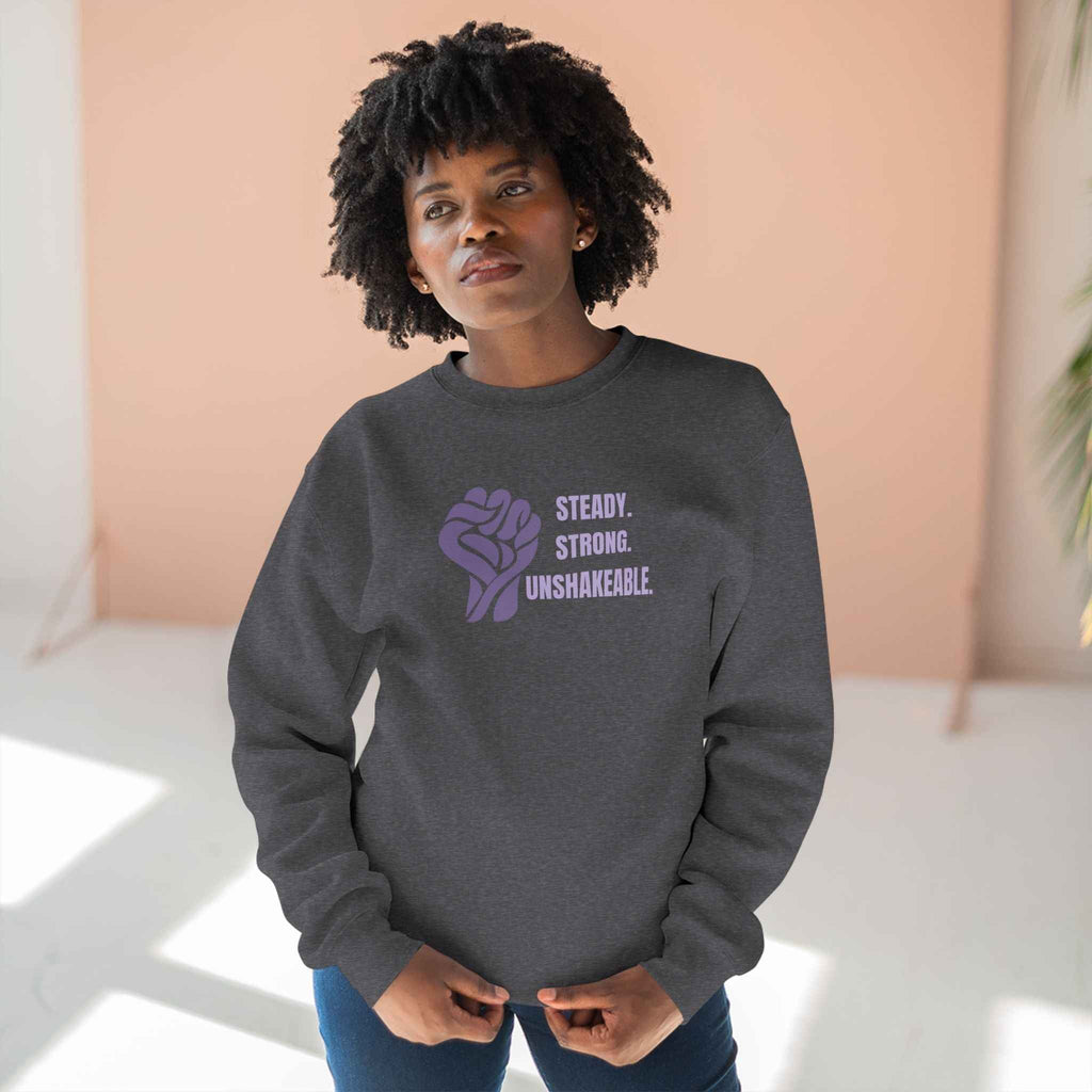 Steady. Strong. Unshakeable. — Epilepsy Awareness Sweatshirt