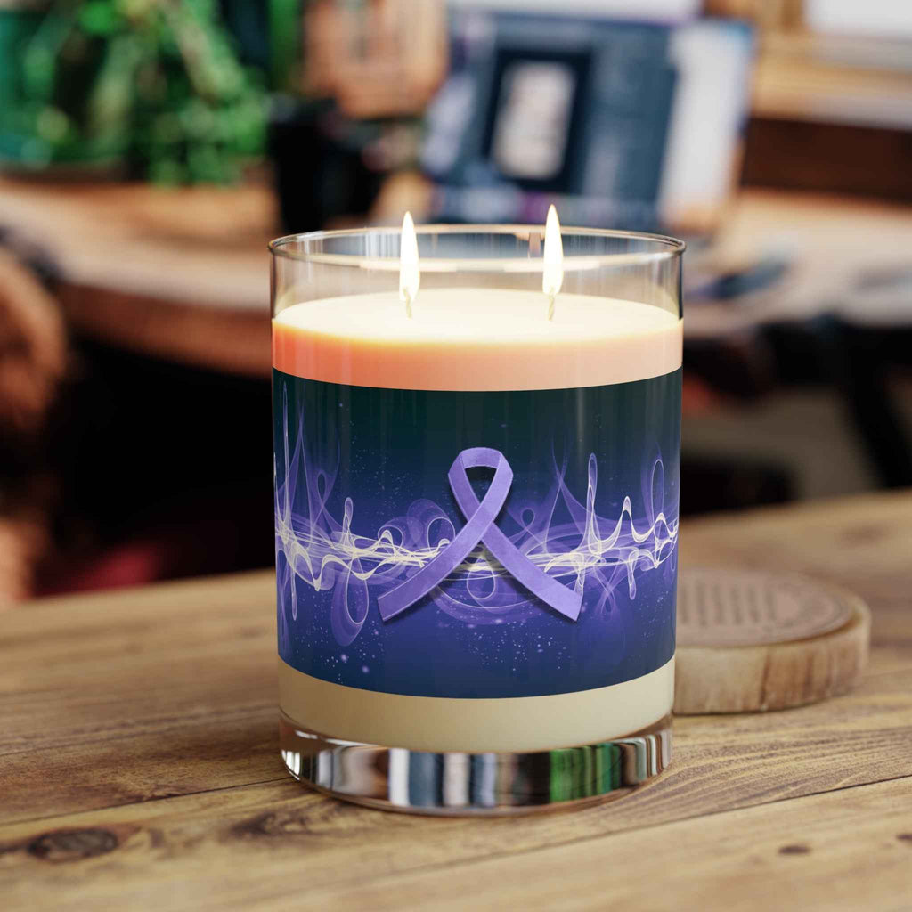 Brain Waves of Strength – Epilepsy Awareness Candle
