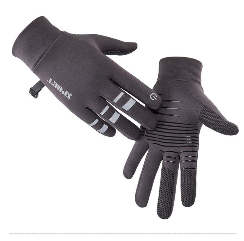 Reflective Velvet Warm Gloves For Men