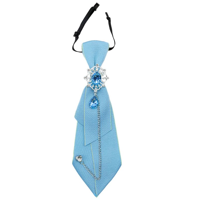 GHTIYLP Adjustable Ties for Women Vintage Womens Tie with Crystal, Pre-Tied Neck Tie for Women Girls Party School Work Casual