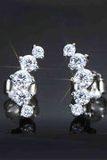 All You Need Moissanite Platinum-Plated Earrings – Elegant Minimalist Design See size chart under “more details”