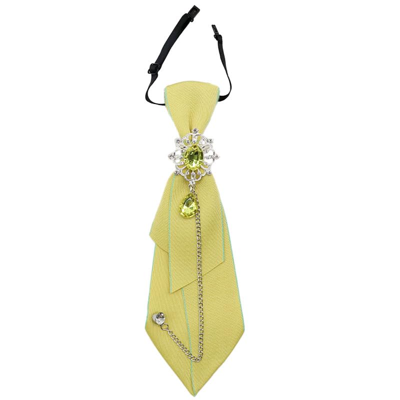 GHTIYLP Adjustable Ties for Women Vintage Womens Tie with Crystal, Pre-Tied Neck Tie for Women Girls Party School Work Casual