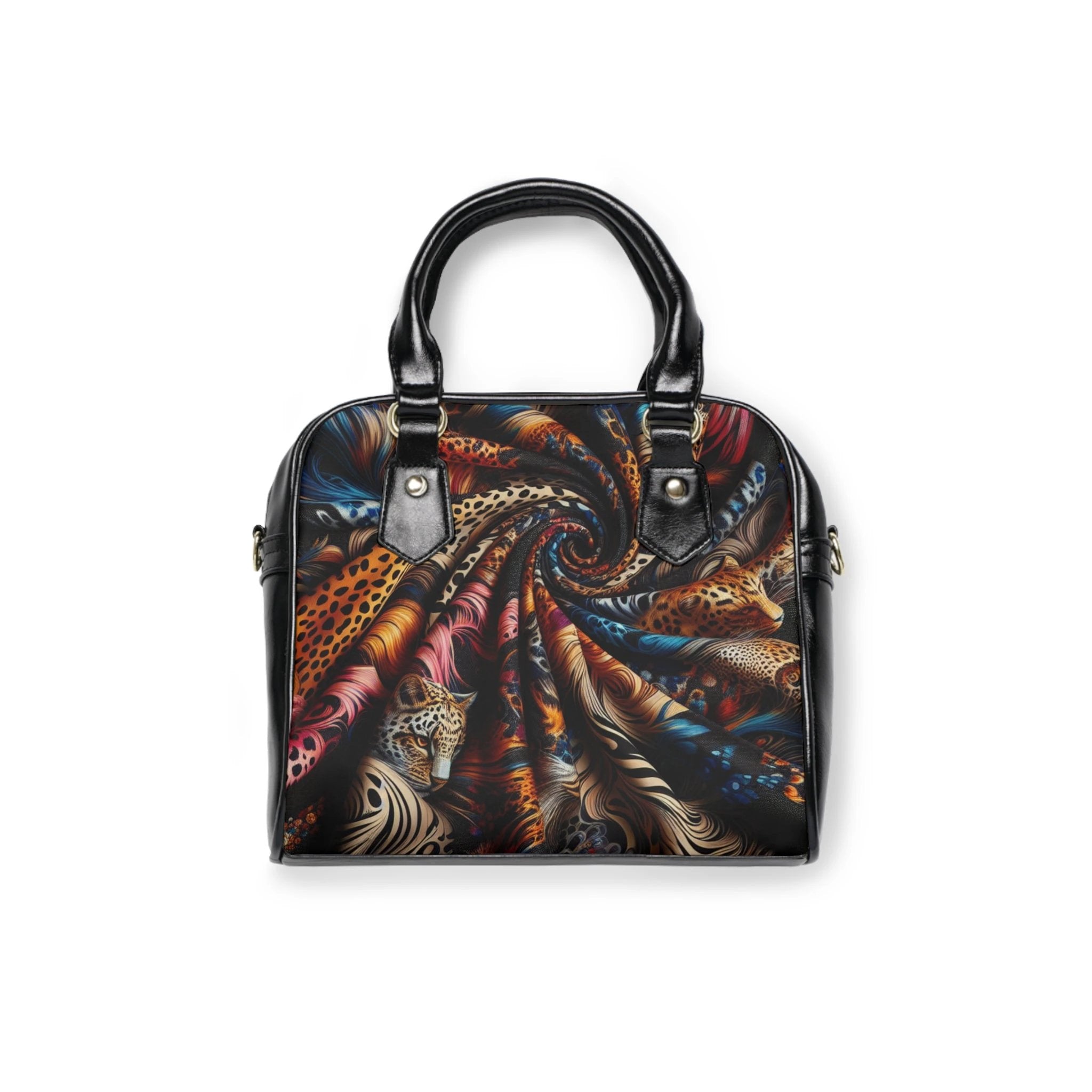 Vibrant Leopard Print Shoulder Handbag - Trendy Tote for Fashion Lovers