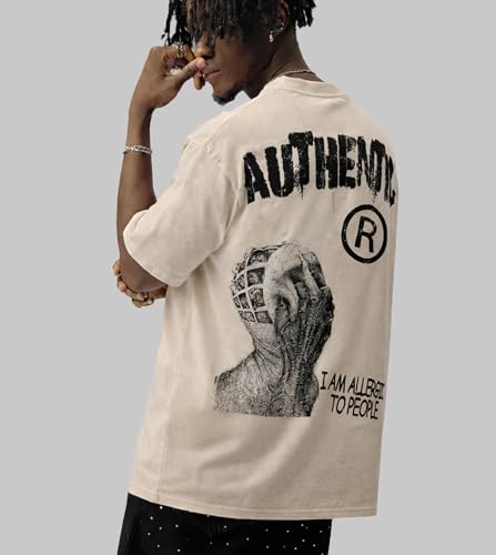 Sopula Studio Mens Graphic T-Shirts, Christian Tees Shirt Unisex Oversized Jesus Y2K Cotton Streetwear Top