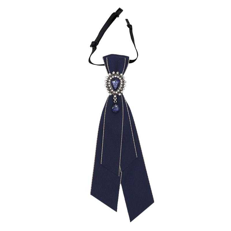 GHTIYLP Adjustable Ties for Women Vintage Womens Tie with Crystal, Pre-Tied Neck Tie for Women Girls Party School Work Casual