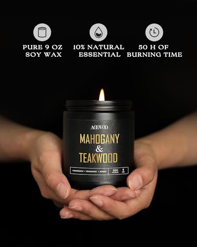AOOVOO Scented Candles for Men - 4 Pack Candles for Home Scented, Soy Wax, Men Candle Set, Candle Set