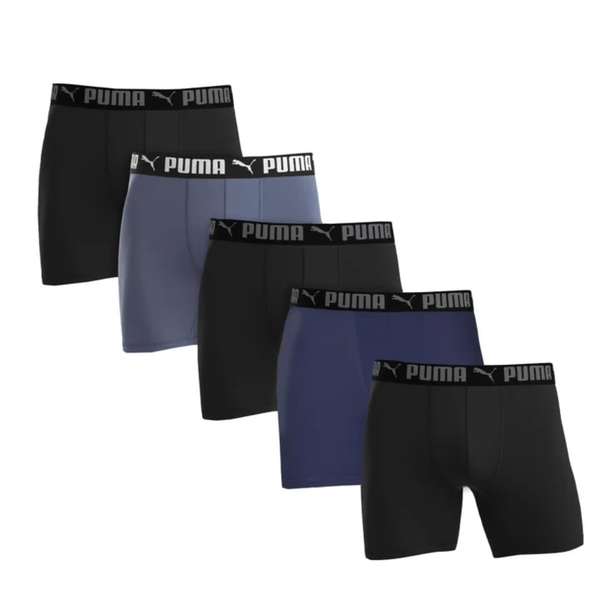 PUMA Men's 5 Pack Performance Boxer Briefs