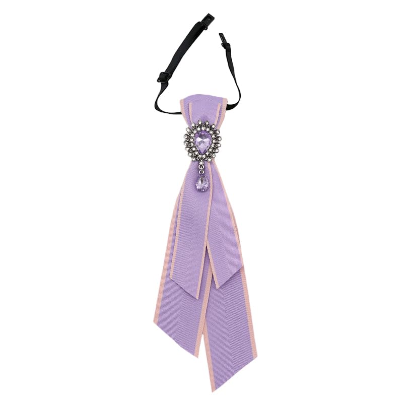GHTIYLP Adjustable Ties for Women Vintage Womens Tie with Crystal, Pre-Tied Neck Tie for Women Girls Party School Work Casual